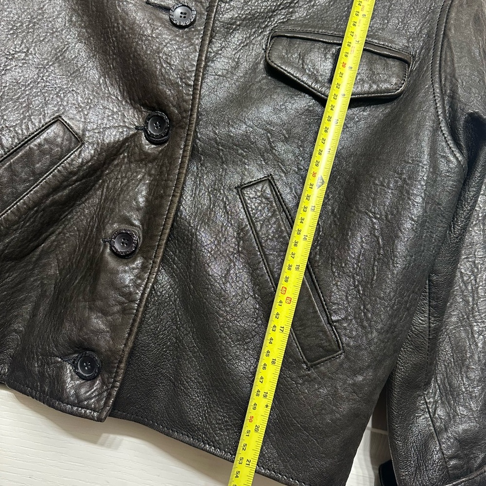 Siena Studio Dark Brown Leather Button-Front Jacket - Picture 13 of 14